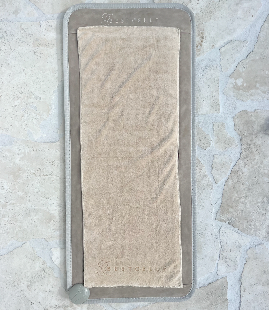 Best Cellf Beach Beige Microfibre Towel Portable Size