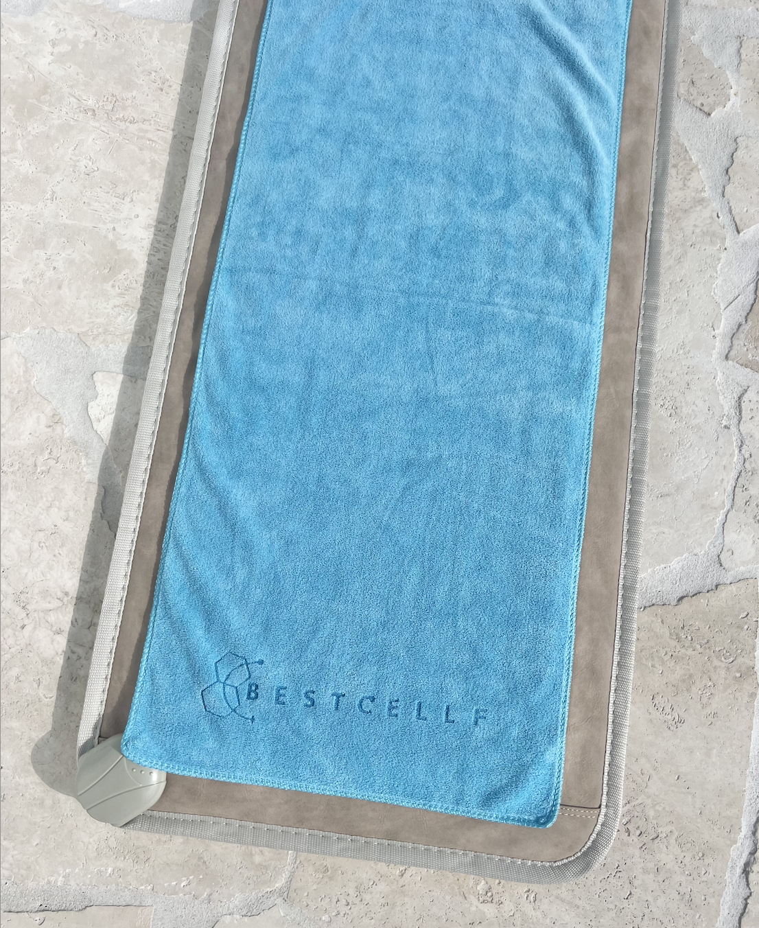 Best Cellf Blue Microfibre Towel Portable Mat