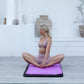 Candice using BEST CELLF towel on large Infrared PEMF mat